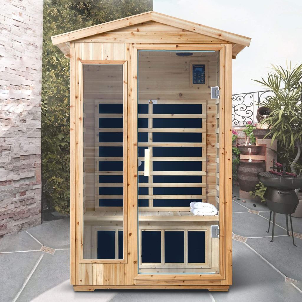Thermora Vexa 2-Person Outdoor Infrared Sauna With Bluetooth Audio And LED Lighting (SAK28694) – SAKSBY WHOLESALE, view 5