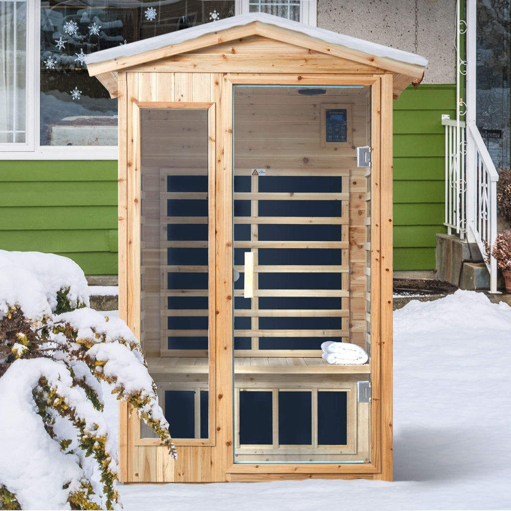 Thermora Vexa 2-Person Outdoor Infrared Sauna With Bluetooth Audio And LED Lighting (SAK28694) – SAKSBY WHOLESALE, view 3