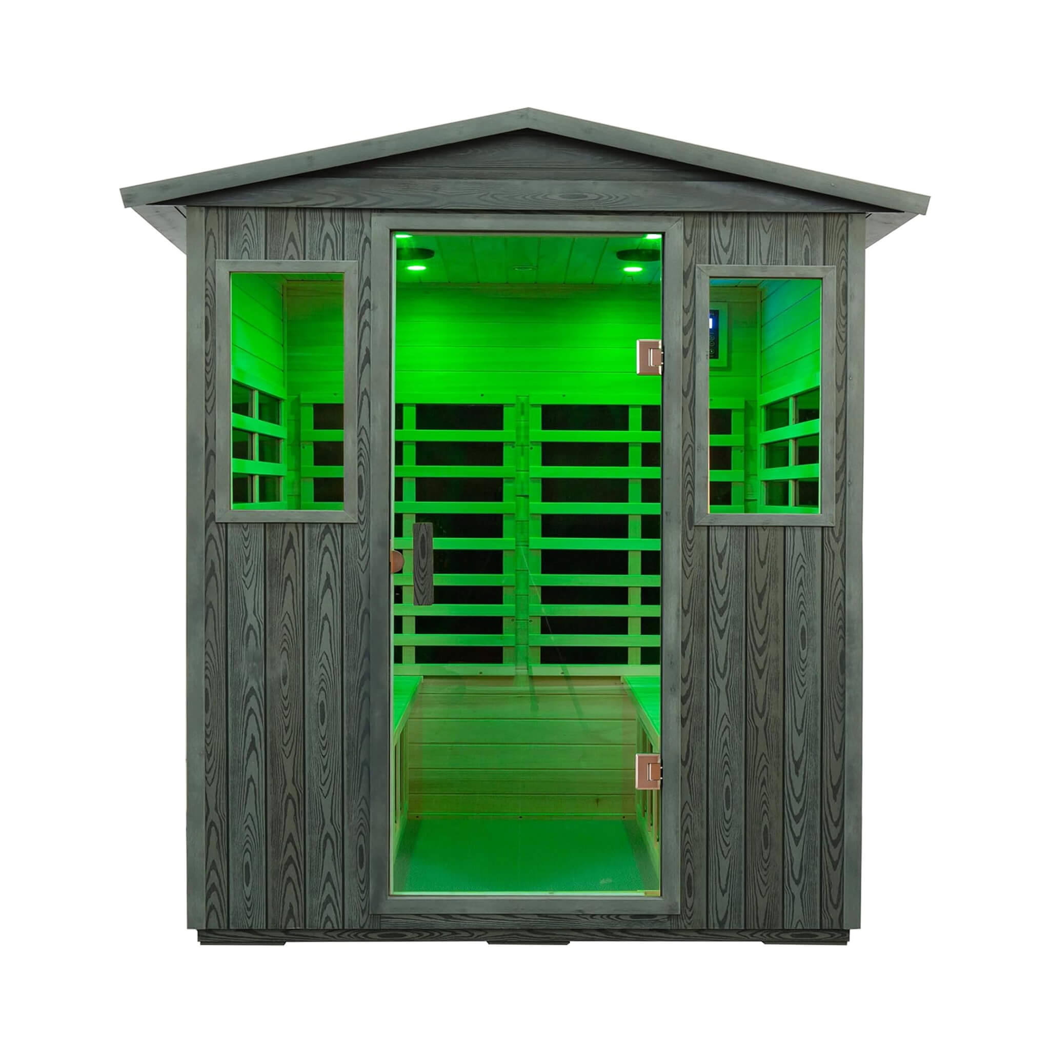 Thermora Eterna 4-Person Full-Spectrum Low EMF Carbonized Composite Infrared Sauna Room With Bluetooth Speakers (SAK70182) – 