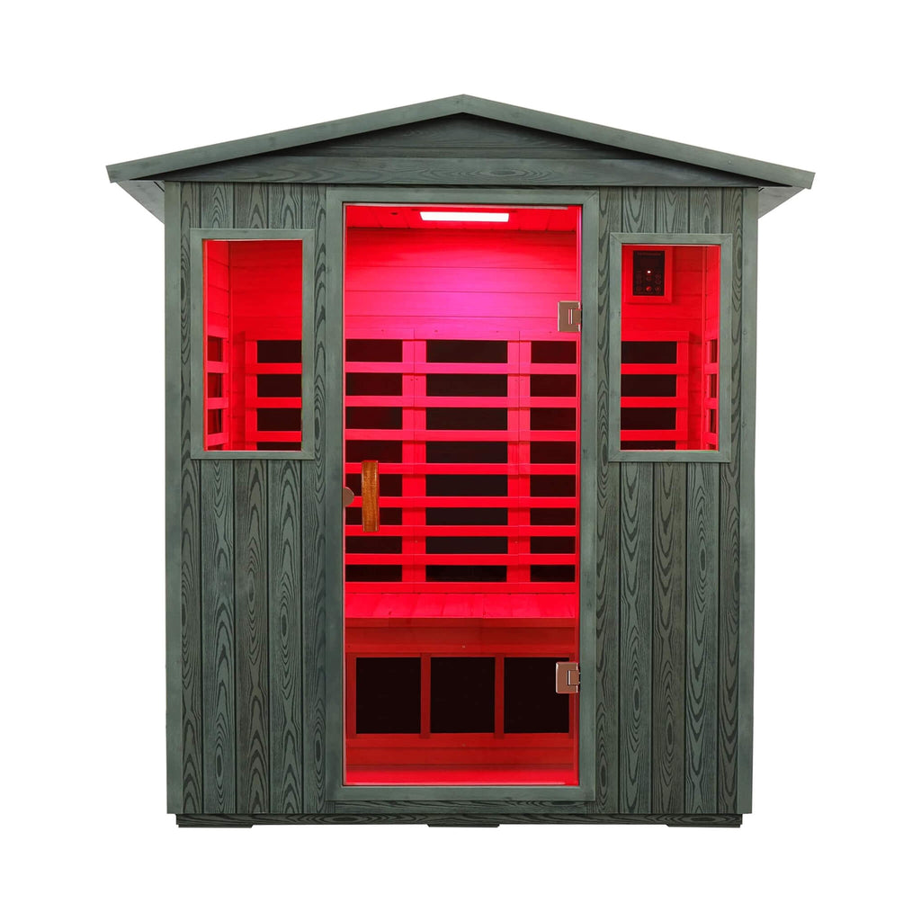 Thermora Nivea 3-Person Full-Spectrum Low EMF Carbonized Composite Infrared Sauna Room With Bluetooth Speakers (SAK85120) – S
