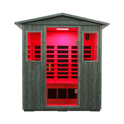Thermora Nivea 3-Person Full-Spectrum Low EMF Carbonized Composite Infrared Sauna Room With Bluetooth Speakers (SAK85120) – S