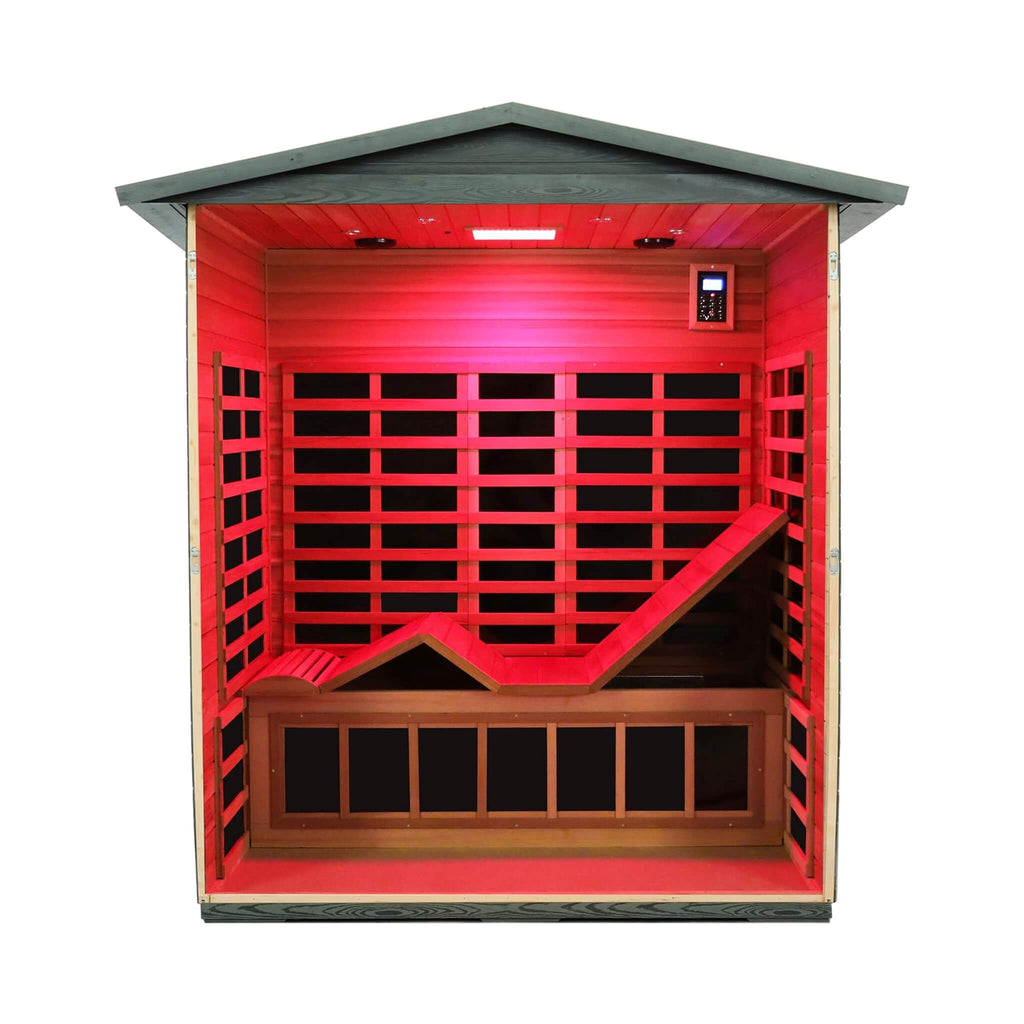 Thermora Nivea 3-Person Full-Spectrum Low EMF Carbonized Composite Infrared Sauna Room With Bluetooth Speakers (SAK85120) – S