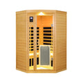 Thermora Laurent Premium 2-Person 1600W Corner Space Infrared Wooden Sauna Room With Bluetooth Speakers (SAK81524) – SAKSBY W