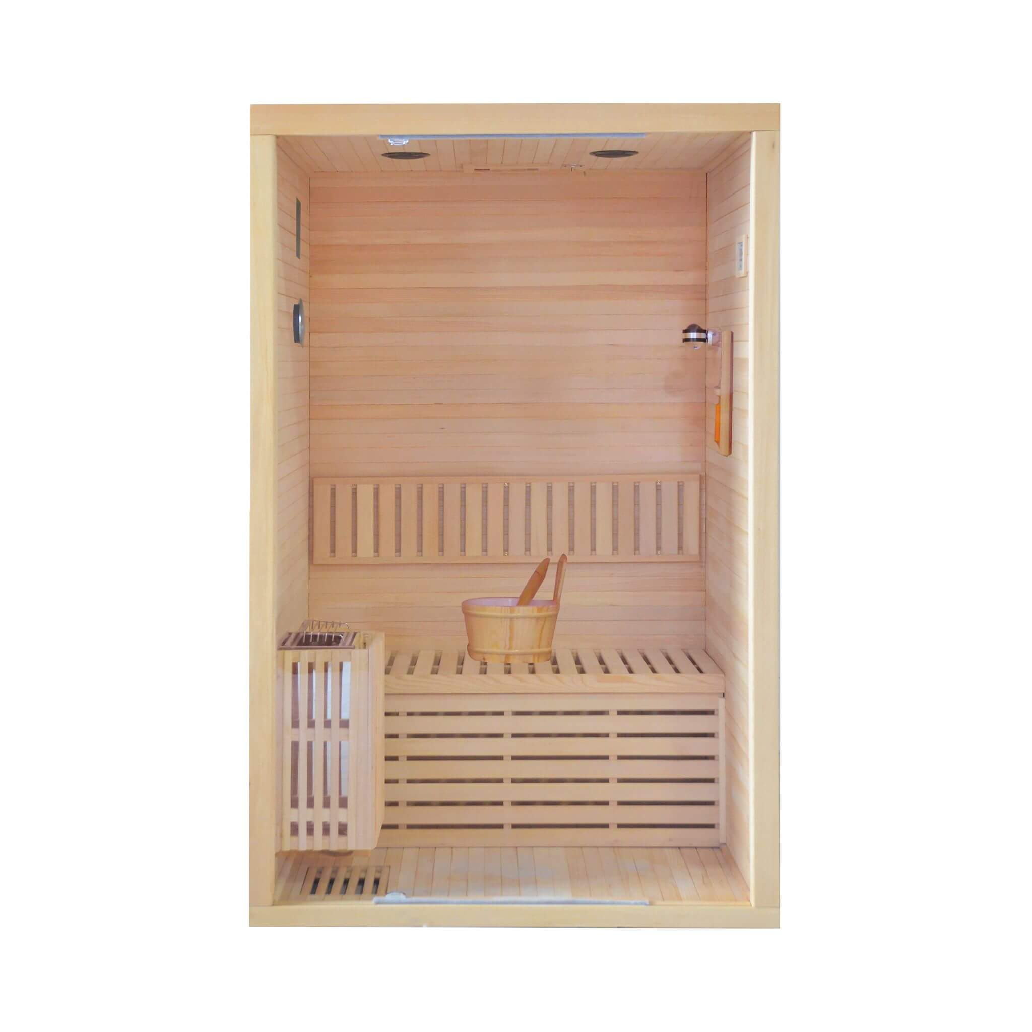 Thermora Alpine Premium 2-Person 3KW Hemlock Wood Sauna With LED Wall Light (SAK28471) – SAKSBY WHOLESALE, view 8
