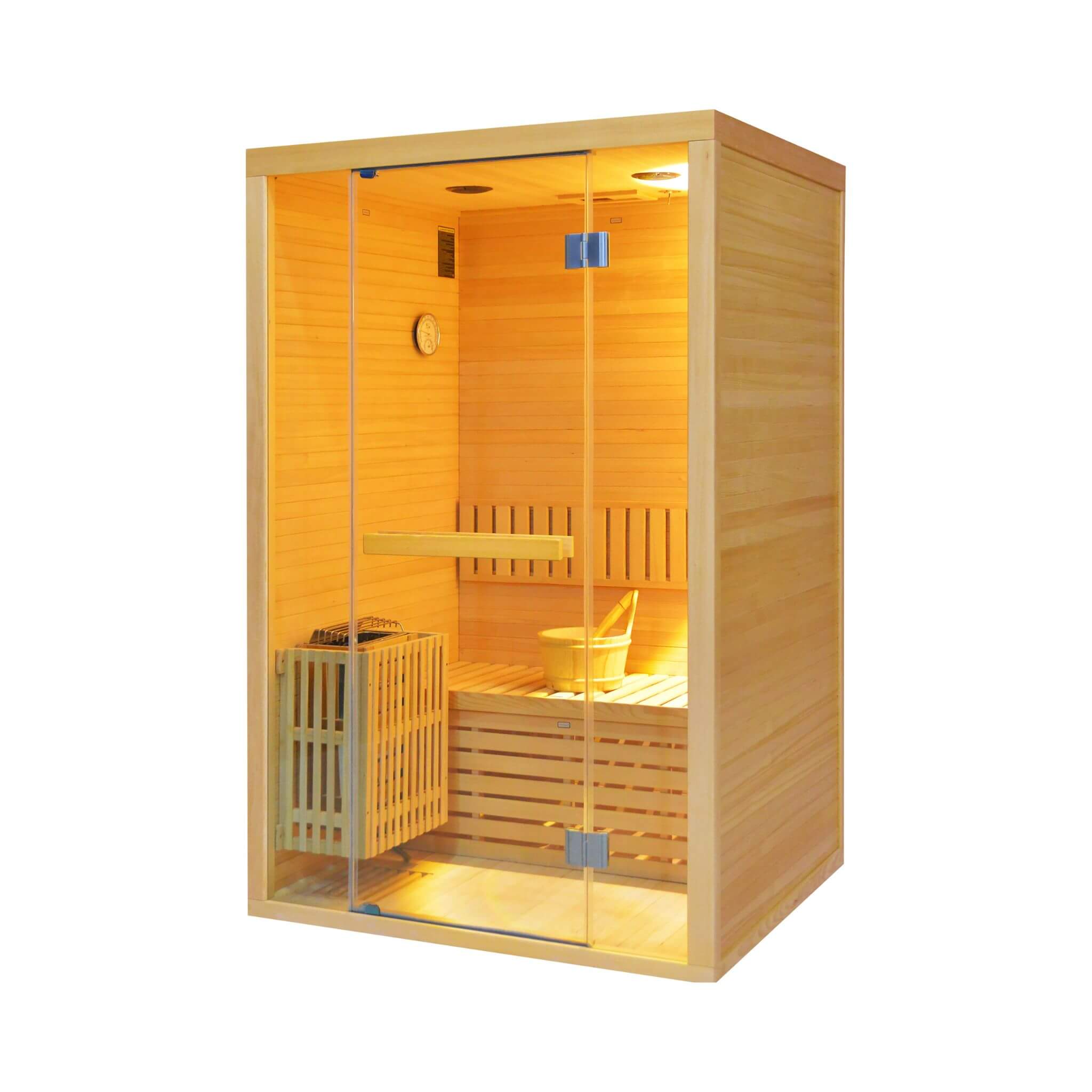 Thermora Alpine Premium 2-Person 3KW Hemlock Wood Sauna With LED Wall Light (SAK28471) – SAKSBY WHOLESALE, view 4