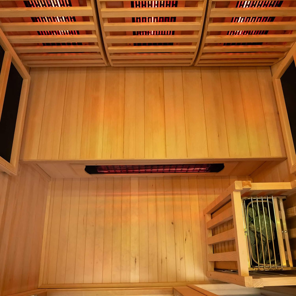 Rövia Luma 2-Person Indoor Hybrid Sauna Room With Infrared And 3.5KW Steam Heater [Made-To-Order] (SAK83750) – SAKSBY WHOLESA