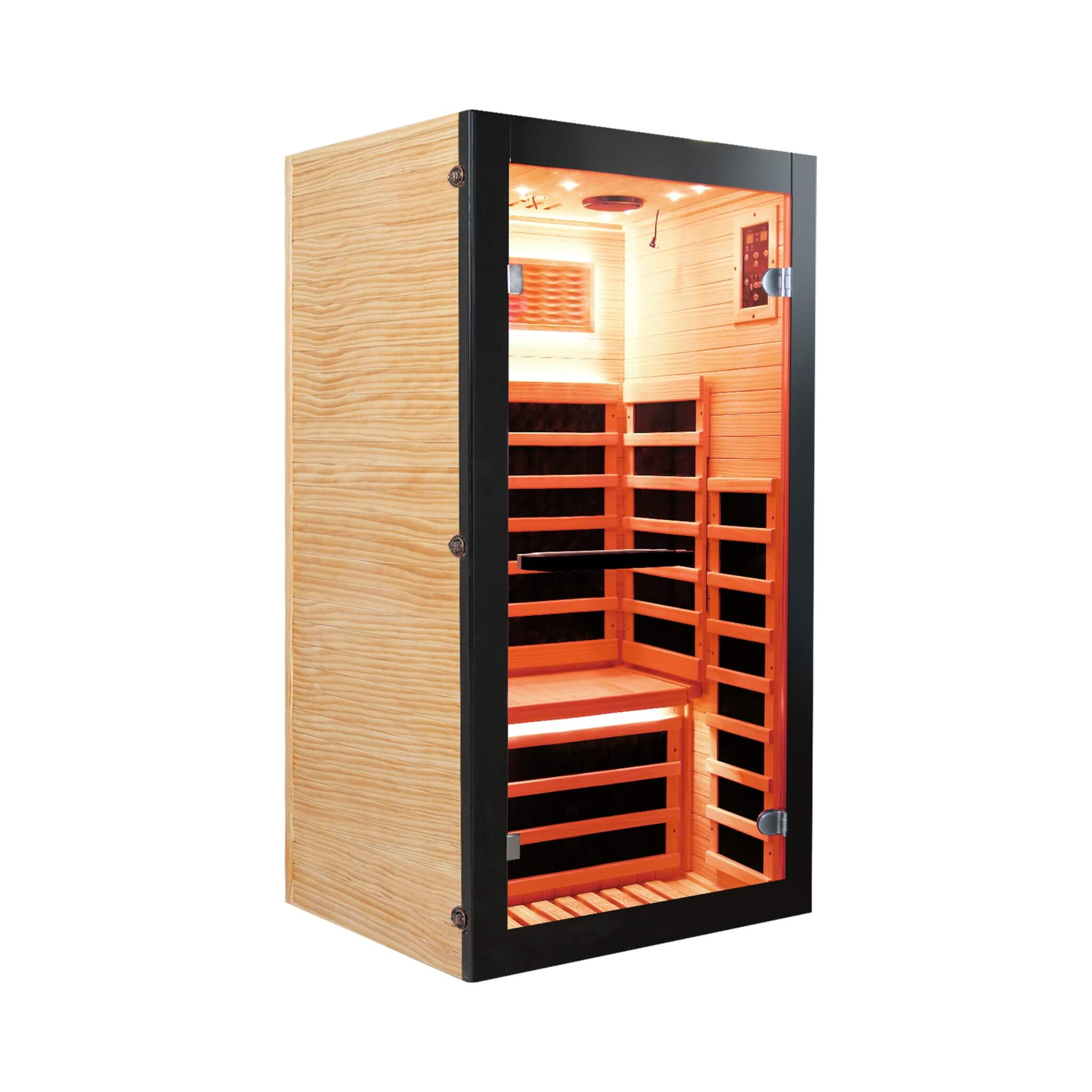 Thermora Solara Single-Person Chilean Pine Infrared Sauna Cabin (SAK57926) – SAKSBY WHOLESALE, view 3