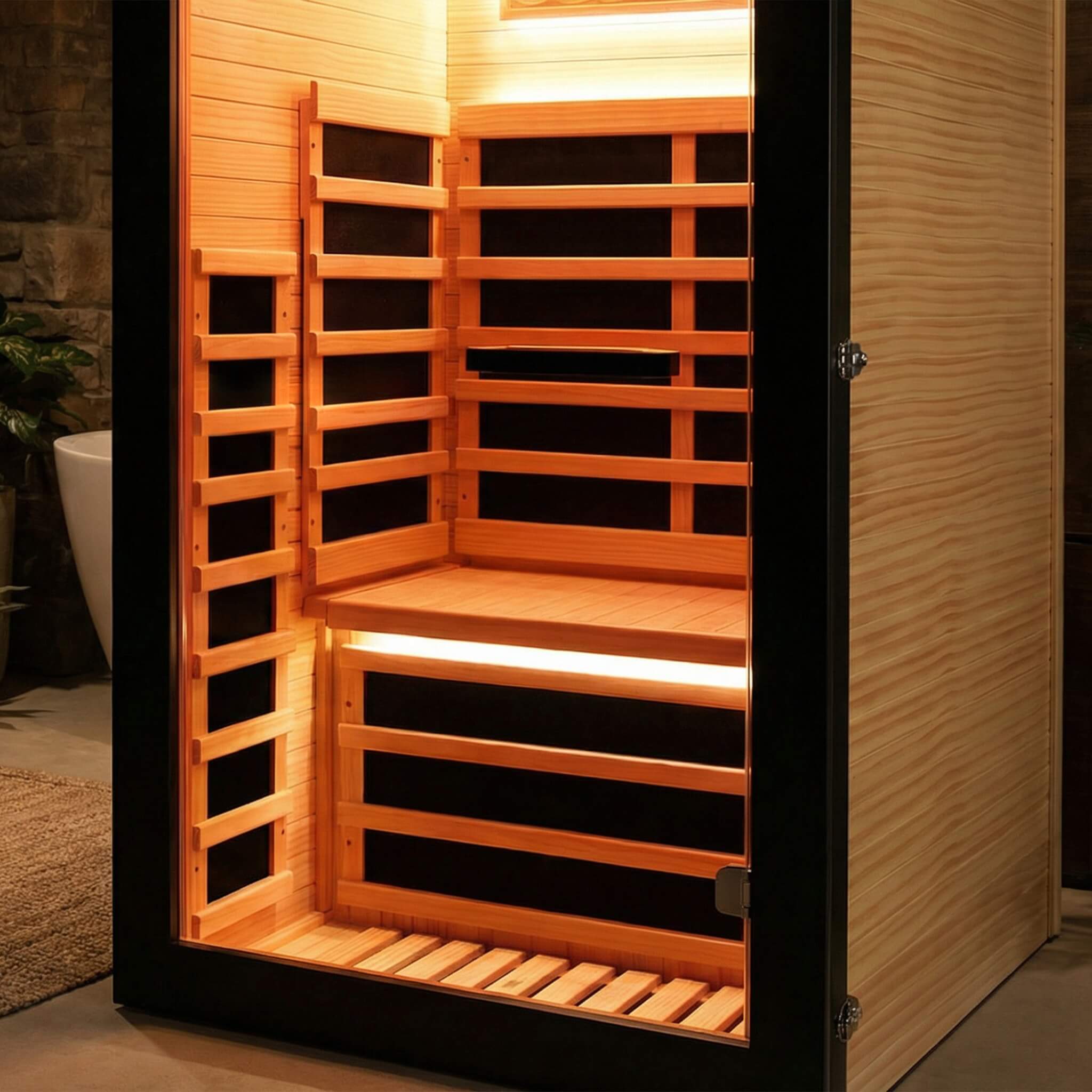 Thermora Solara Single-Person Chilean Pine Infrared Sauna Cabin (SAK57926) – SAKSBY WHOLESALE, view 6