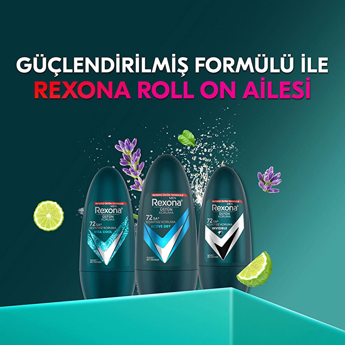 Rexona 72 Hour Protection Men's Deodorant Roll-On - Long-Lasting Antiperspirant for Active Men