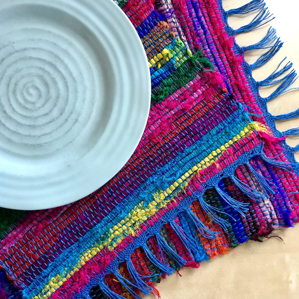 Darn Good Yarn Tibet Jewels Woven Placemat Weaving Kit — kits category context