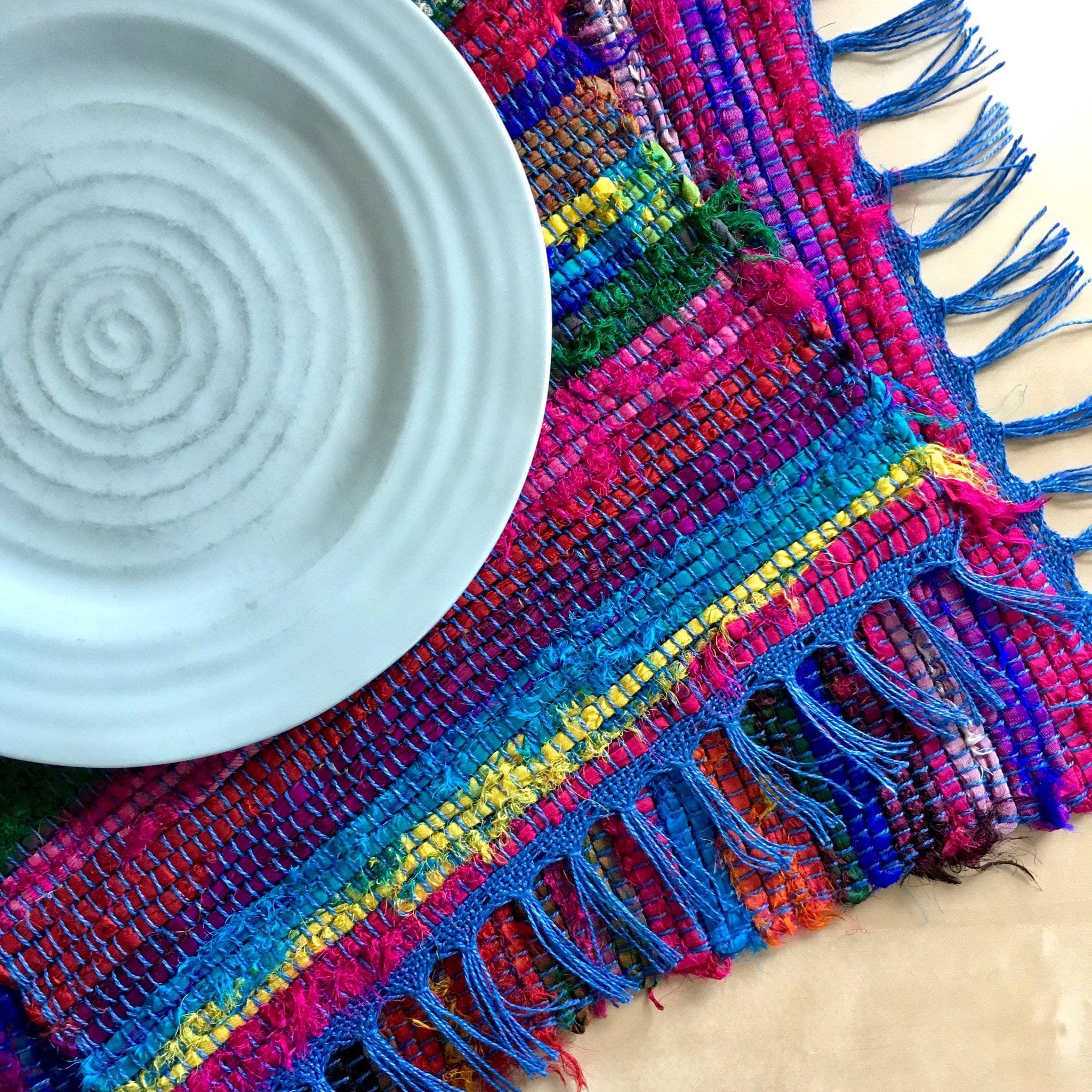 Darn Good Yarn Tibet Jewels Woven Placemat Weaving Kit — kits category context