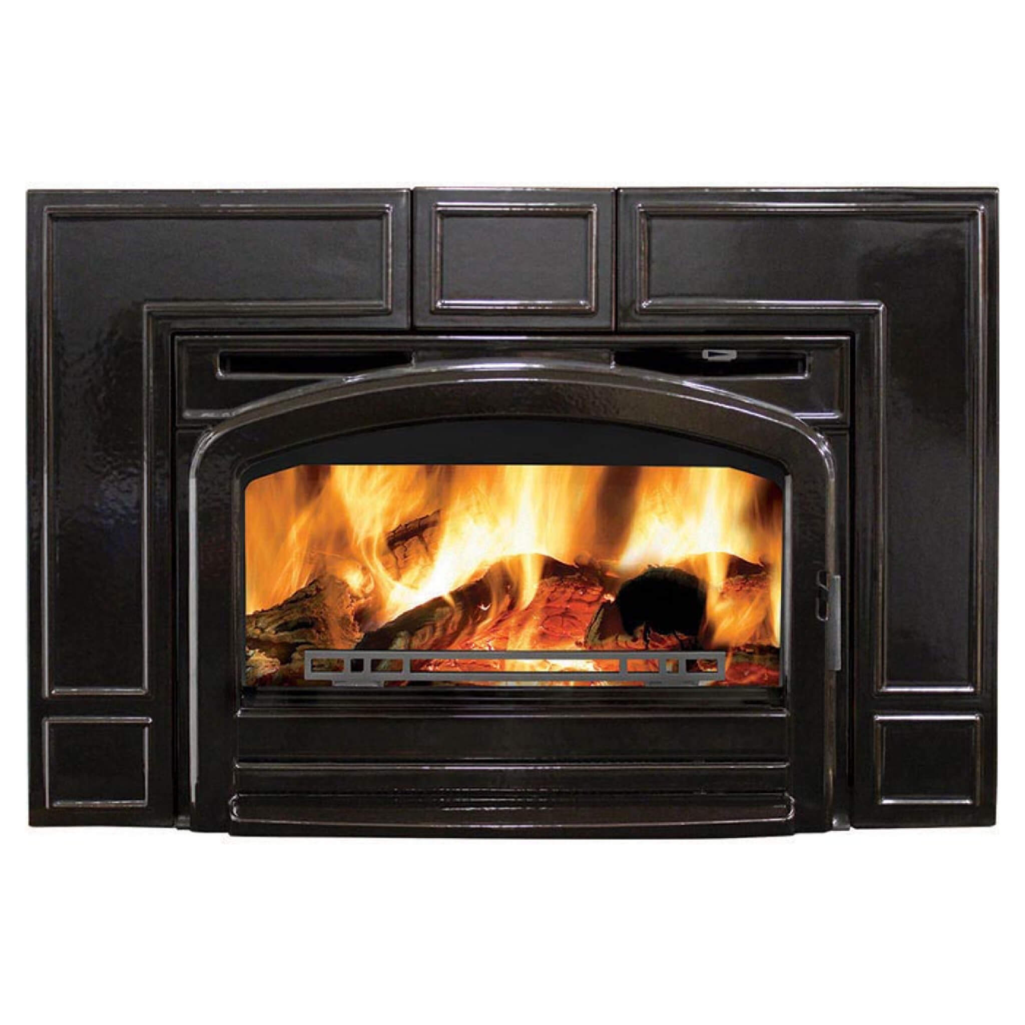 Timberwolf Wood-Burning Cast-Iron Majolica Brown Fireplace Insert [TI3T-1] (SAK25840) – SAKSBY WHOLESALE