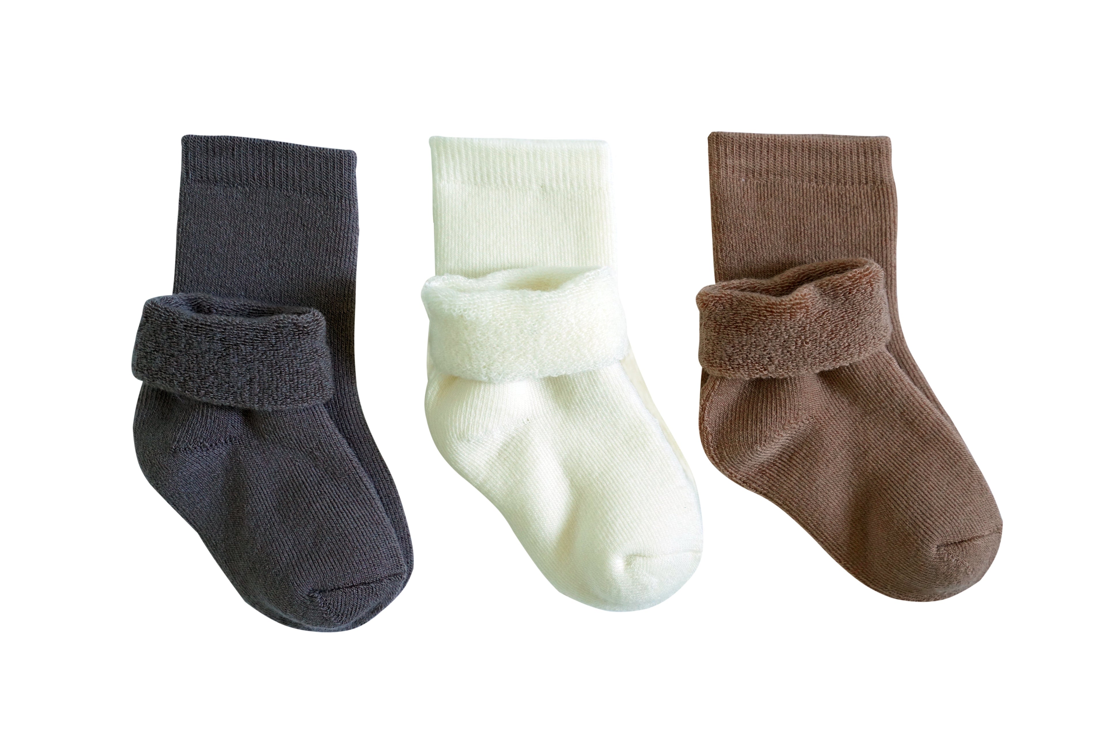 tittimitti tittimitti® 75% Merino Wool Baby Toddler Terry Socks 3-Pack — main product shot