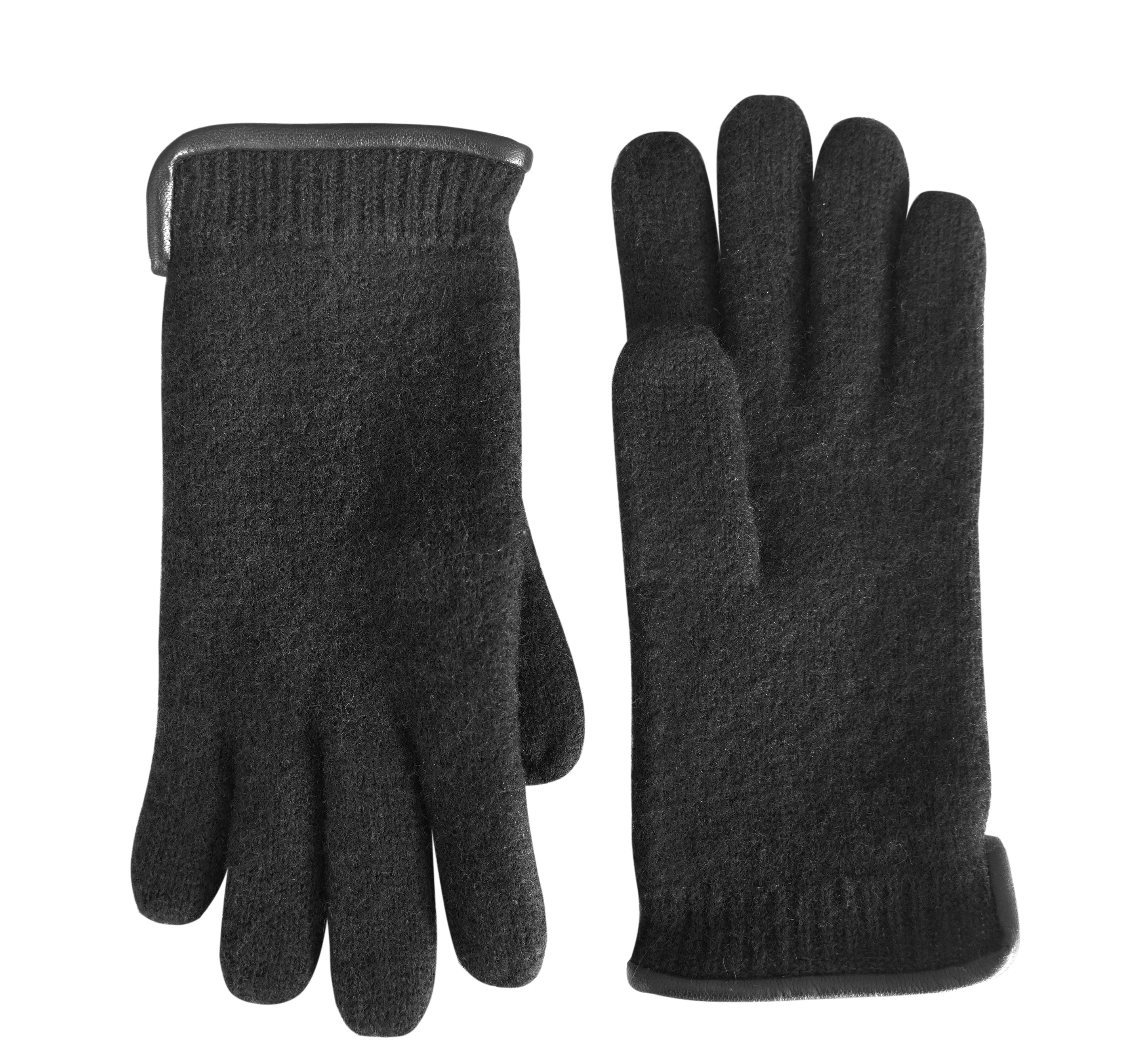 tittimitti tittimitti® 100% Virgin Wool Unisex Gloves with Genuine Leather Trim. OEKO-TEX Standard 100 — main product shot
