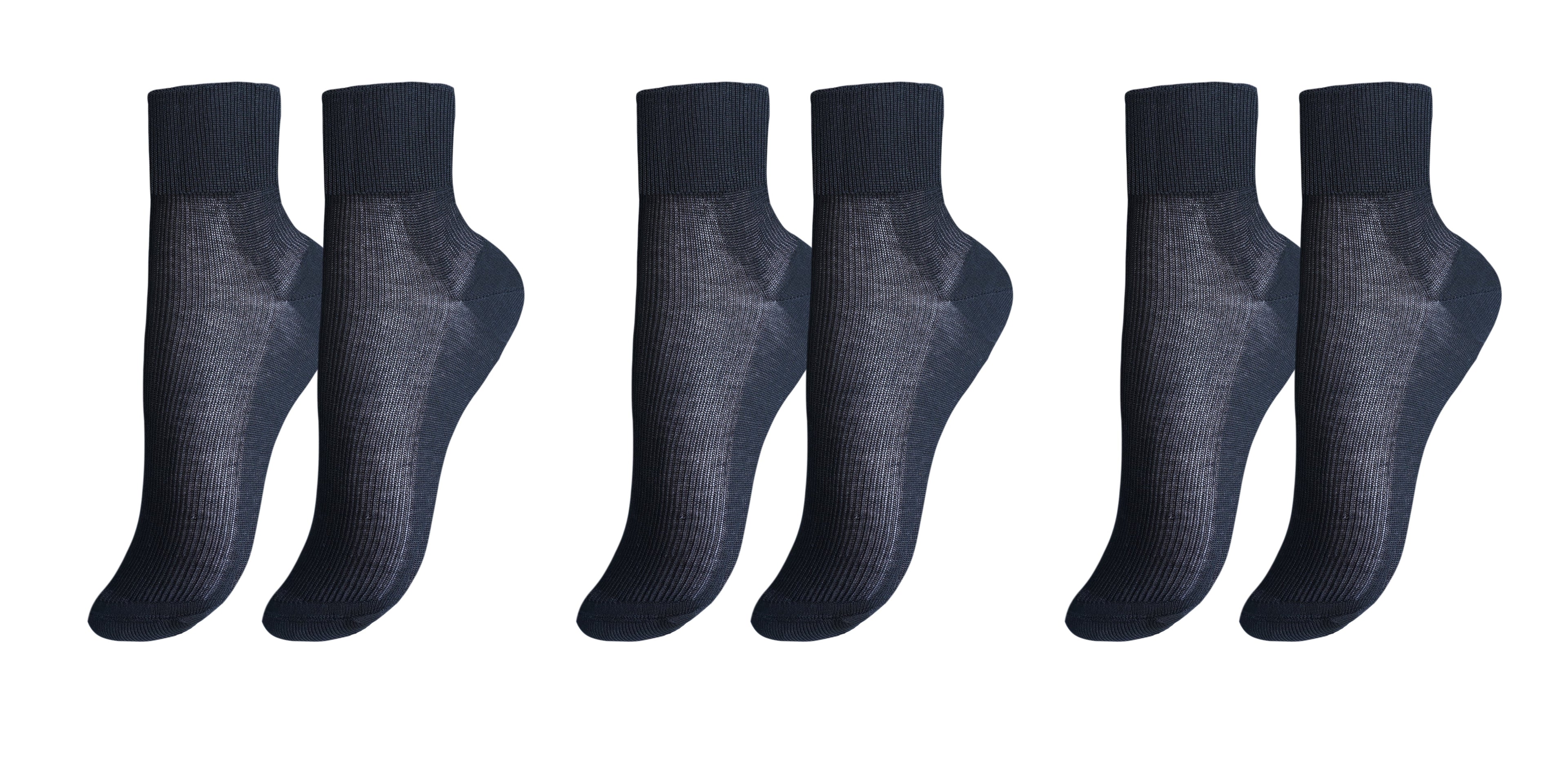 tittimitti tittimitti® 100% Mercerized Cotton "Filo di Scozia" Women's Ankle Socks. 3-Pack. Made in Italy. — detail close-up