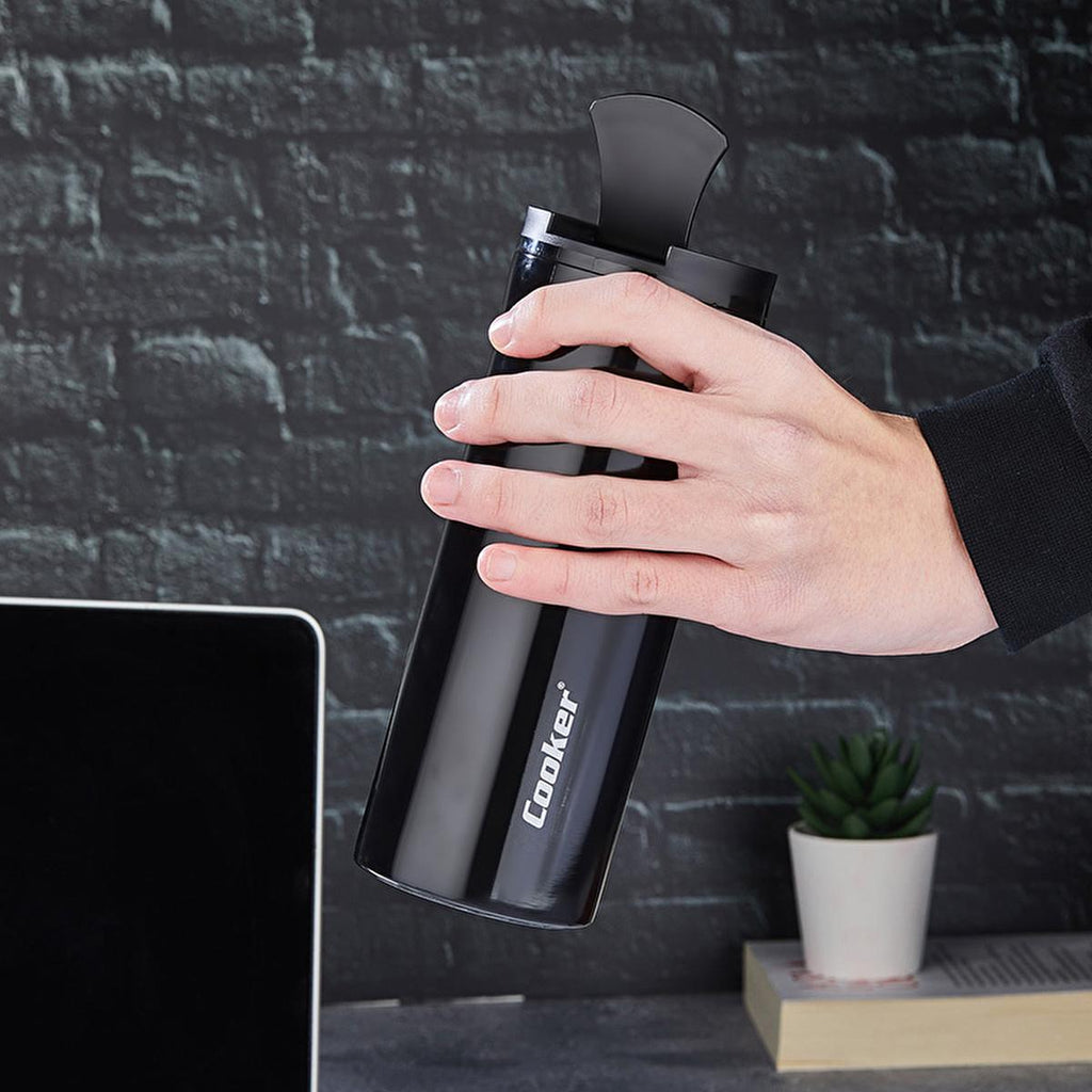 Cooker Stainless Steel Thermos 400ml - Keep Drinks Hot & Cold On-the-Go, Leak-Proof Travel Mug