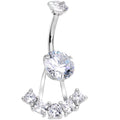 BodyCandy Clear CZ Gem Sassy Sparkle Butterfly Dangle Belly Ring — main product shot