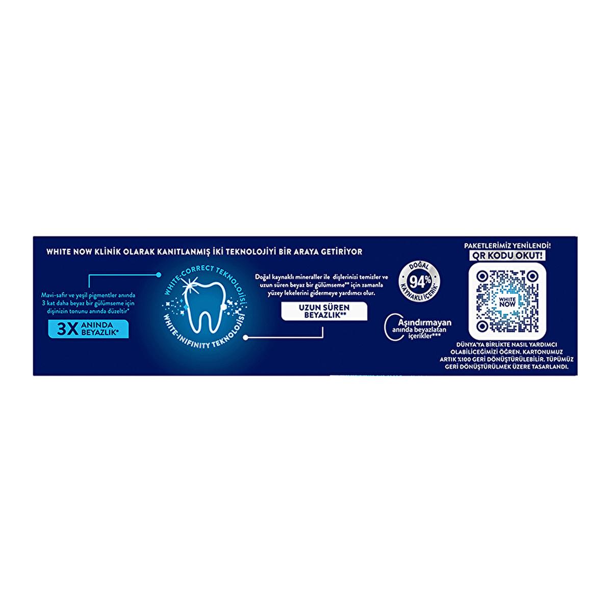 Signal White Now Teeth Whitening Toothpaste - Instant 3x Whitening, Natural Ingredients, 2.54 fl oz
