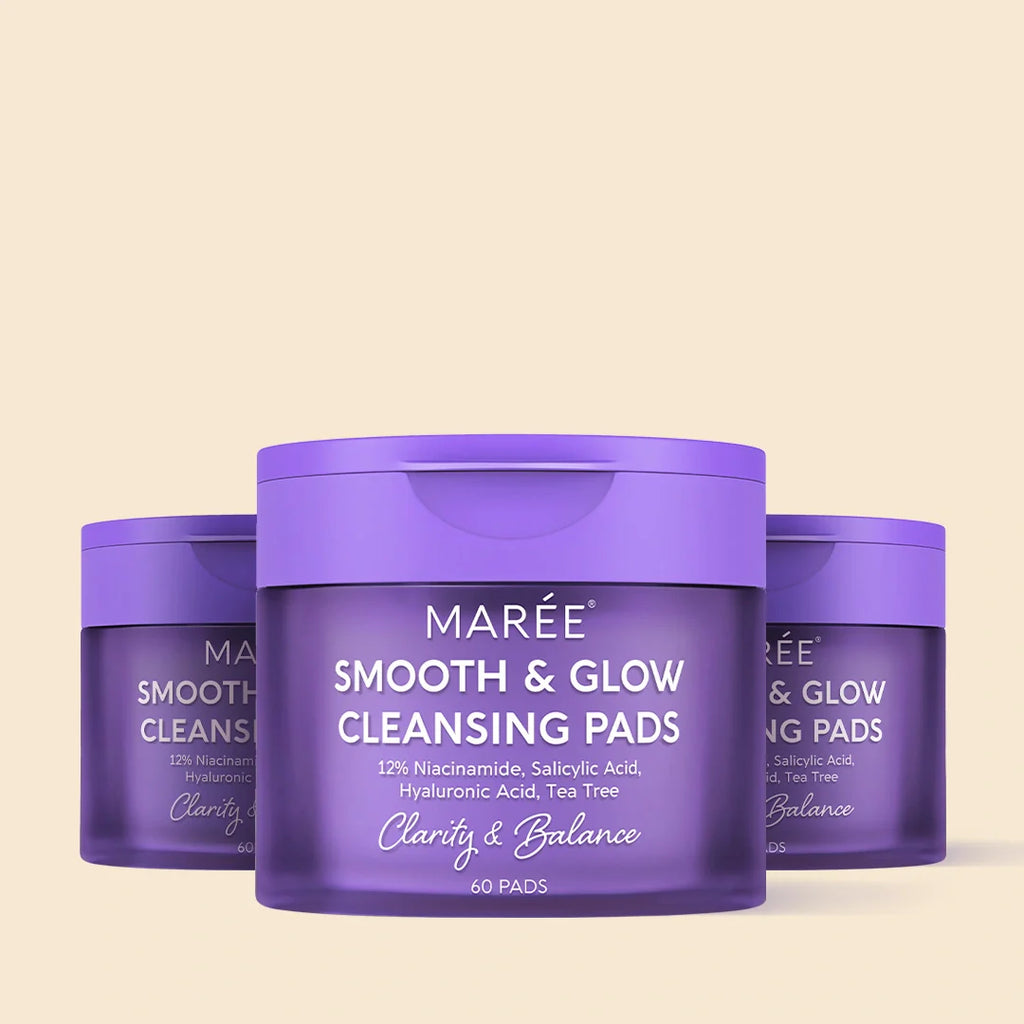 Maree 12% Niacinamide Smooth & Glow Pads — comparison shot