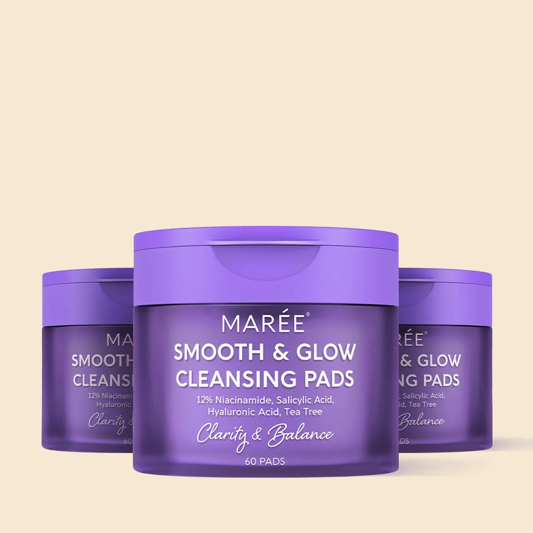 Maree 12% Niacinamide Smooth & Glow Pads — comparison shot