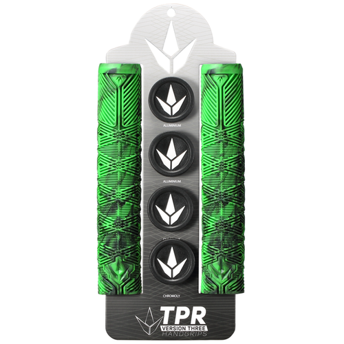 Envy Handgrips V3 (TPR) - Green/Black (Pair)