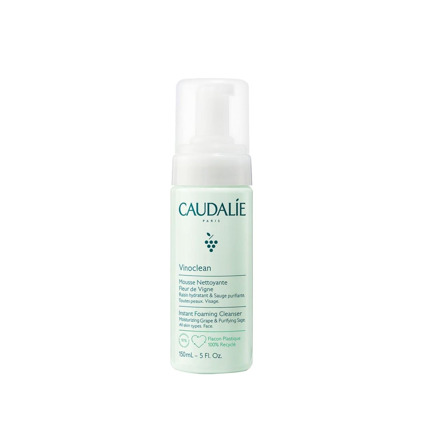 Caudalie Vinoclean Cleansing Foam - Gentle Skincare for All Skin Types, 150ml