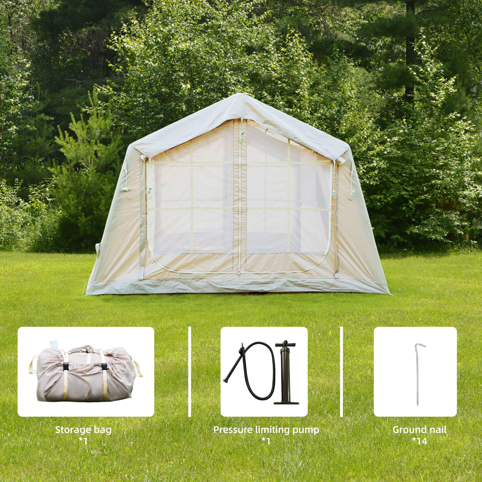 Trailora 4-Season Outdoor Inflatable Blow Up Camping Tent With Air Pump [4-6 People] (SAK46821) – SAKSBY WHOLESALE, view 3