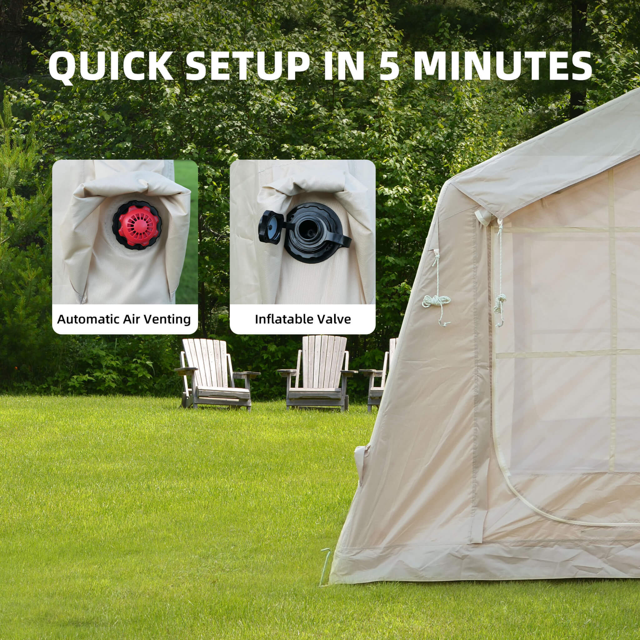 Trailora 4-Season Outdoor Inflatable Blow Up Camping Tent With Air Pump [4-6 People] (SAK46821) – SAKSBY WHOLESALE, view 7