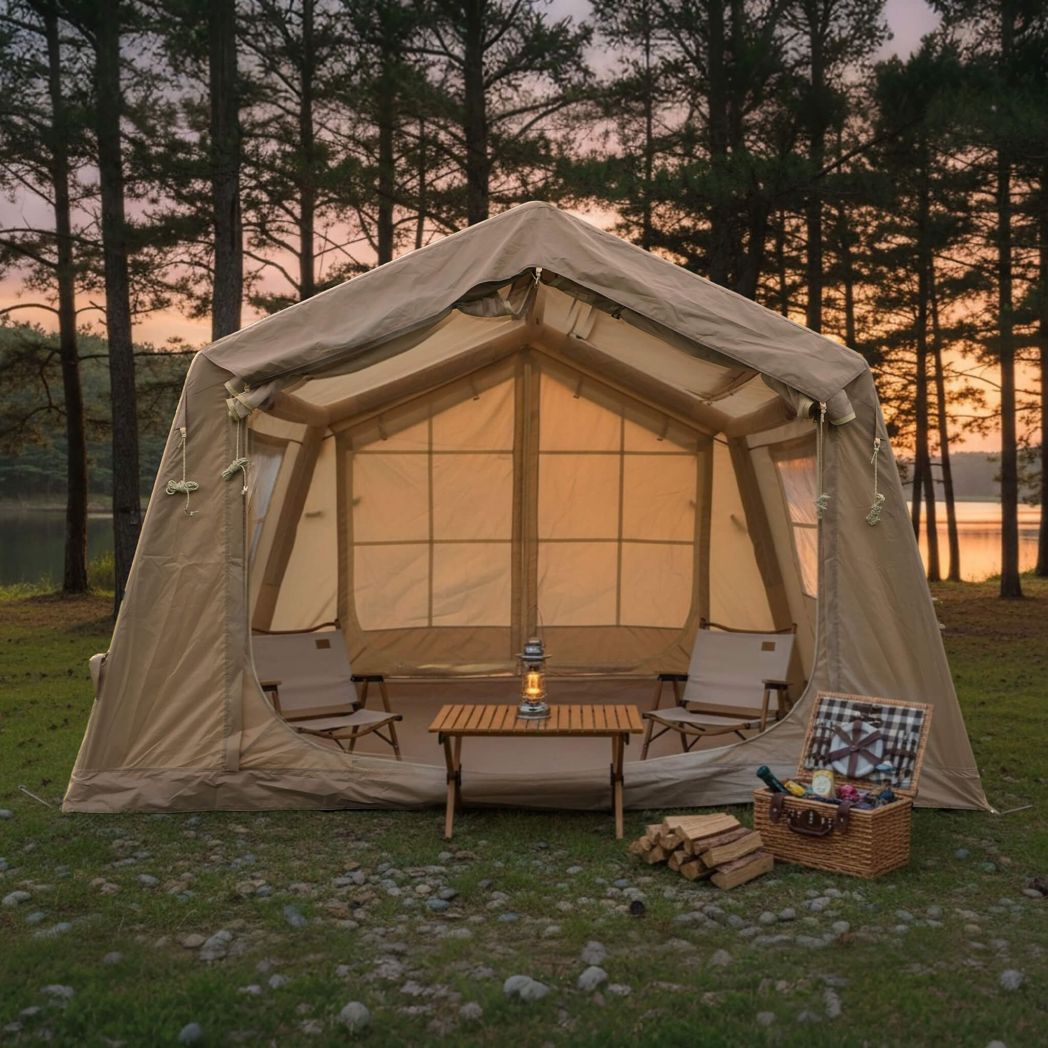 Trailora 4-Season Outdoor Inflatable Blow Up Camping Tent With Air Pump [4-6 People] (SAK46821) – SAKSBY WHOLESALE