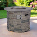 Alora 32-Inch Transitional Outdoor Concrete Round Propane Fire Pit Table, Gray (SAK48268) – SAKSBY WHOLESALE