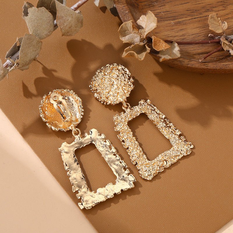 Mariam's Collection Trapezoid Dangle Earrings with Carved Texture (MAC322) — product category context