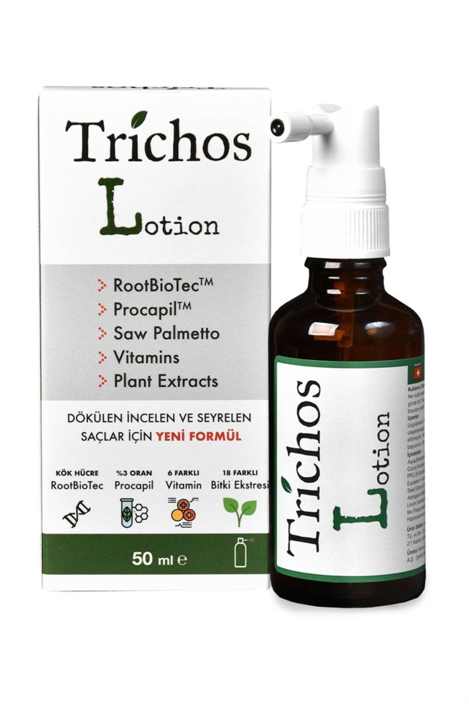 Trichos Lotion 50 ML Ringworm and Hair Lotion for Hair Transplantation