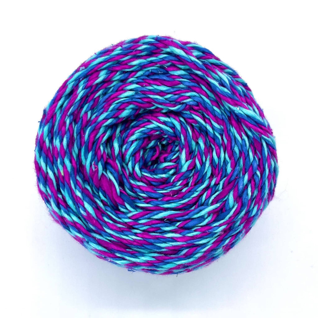 Darn Good Yarn Triple Twist DK Weight Recycled Silk Yarn — detail shot 8
