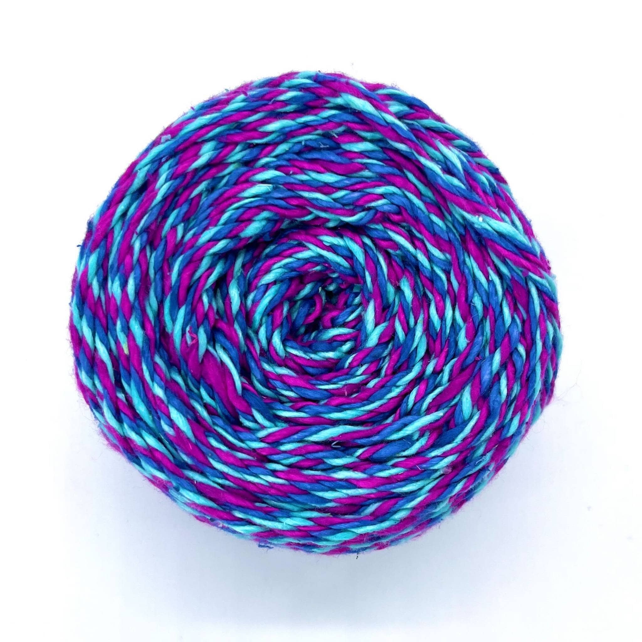 Darn Good Yarn Triple Twist DK Weight Recycled Silk Yarn — detail shot 8