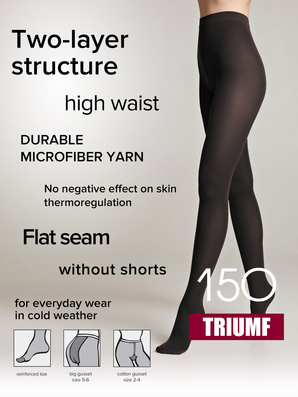 TheRanok.com Tights Conte Triumf 150 Den - Warm Opaque Microfiber — in-use photo