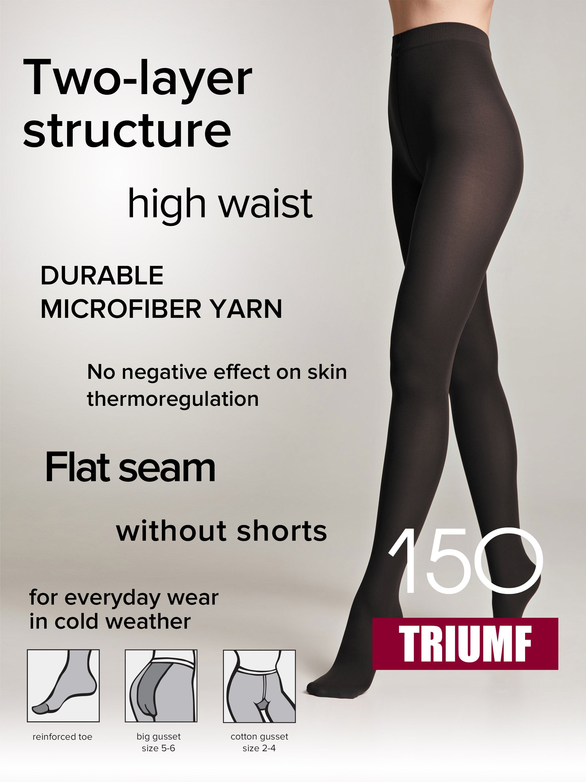 TheRanok.com Tights Conte Triumf 150 Den - Warm Opaque Microfiber — in-use photo