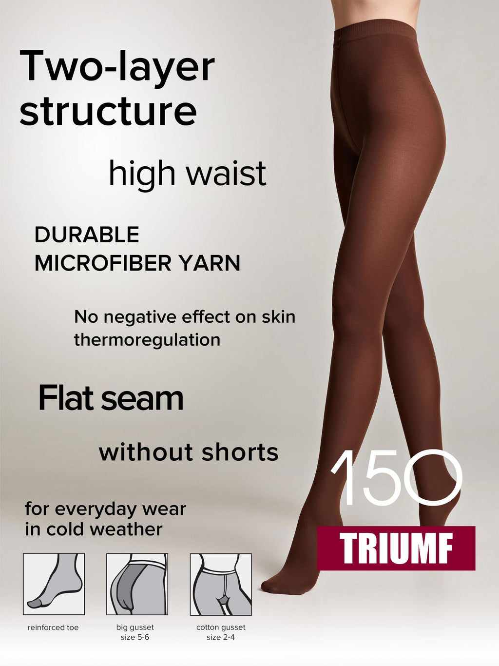 TheRanok.com Tights Conte Triumf 150 Den - Warm Opaque Microfiber — fabric or material detail
