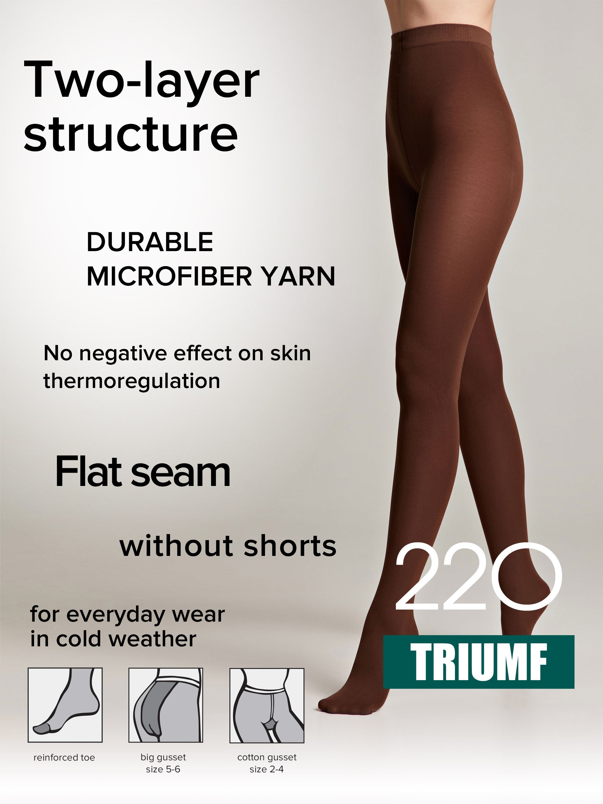 TheRanok.com Tights Conte Triumf 220 Den - Warm Opaque Microfiber — product on model