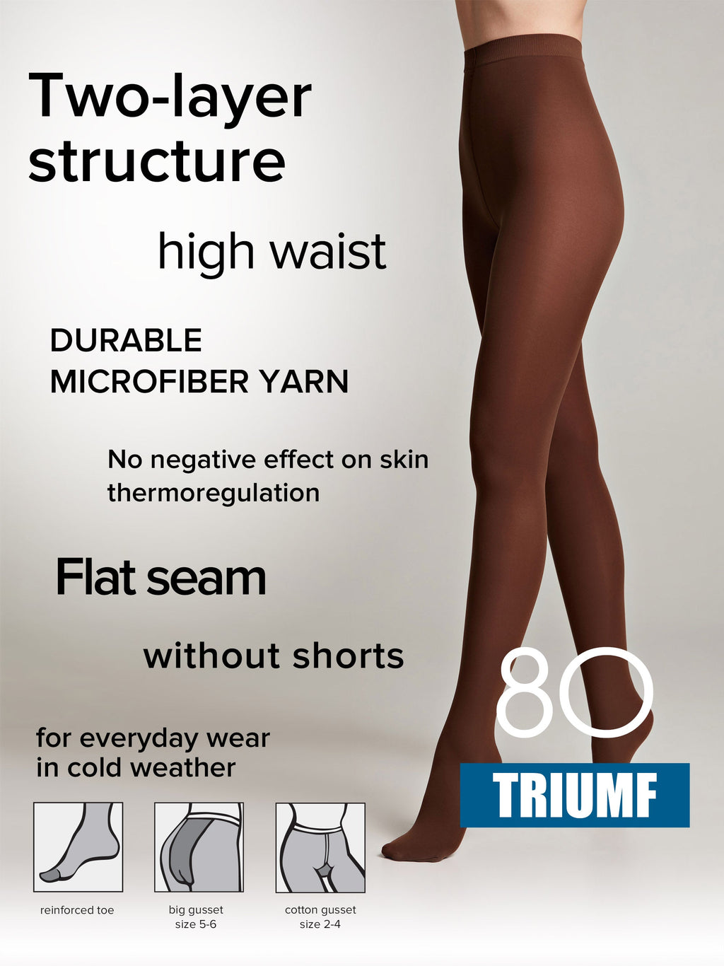 TheRanok.com Tights Conte Triumf 80 Den - Opaque Microfiber — detail close-up