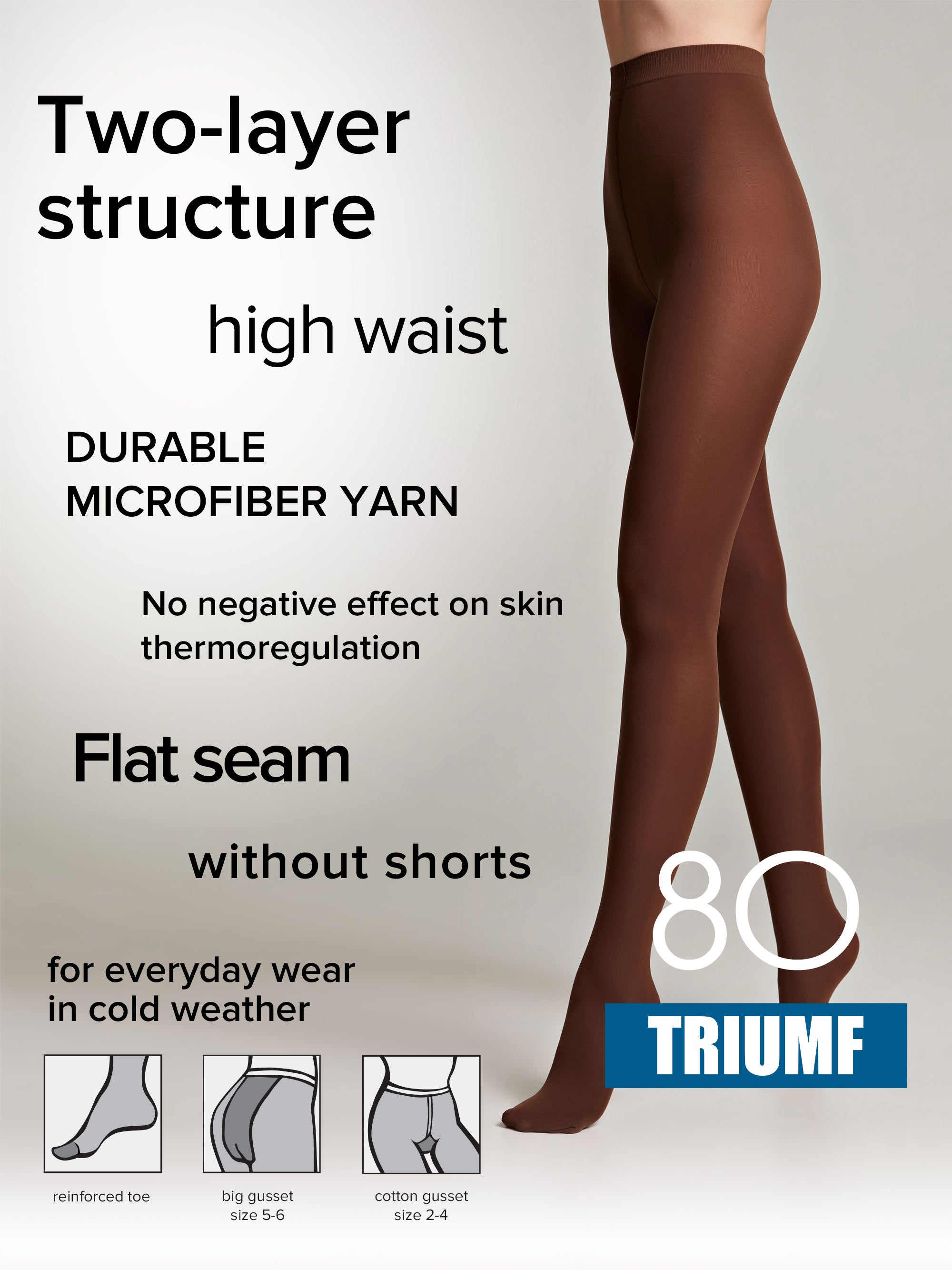 TheRanok.com Tights Conte Triumf 80 Den - Opaque Microfiber — detail close-up