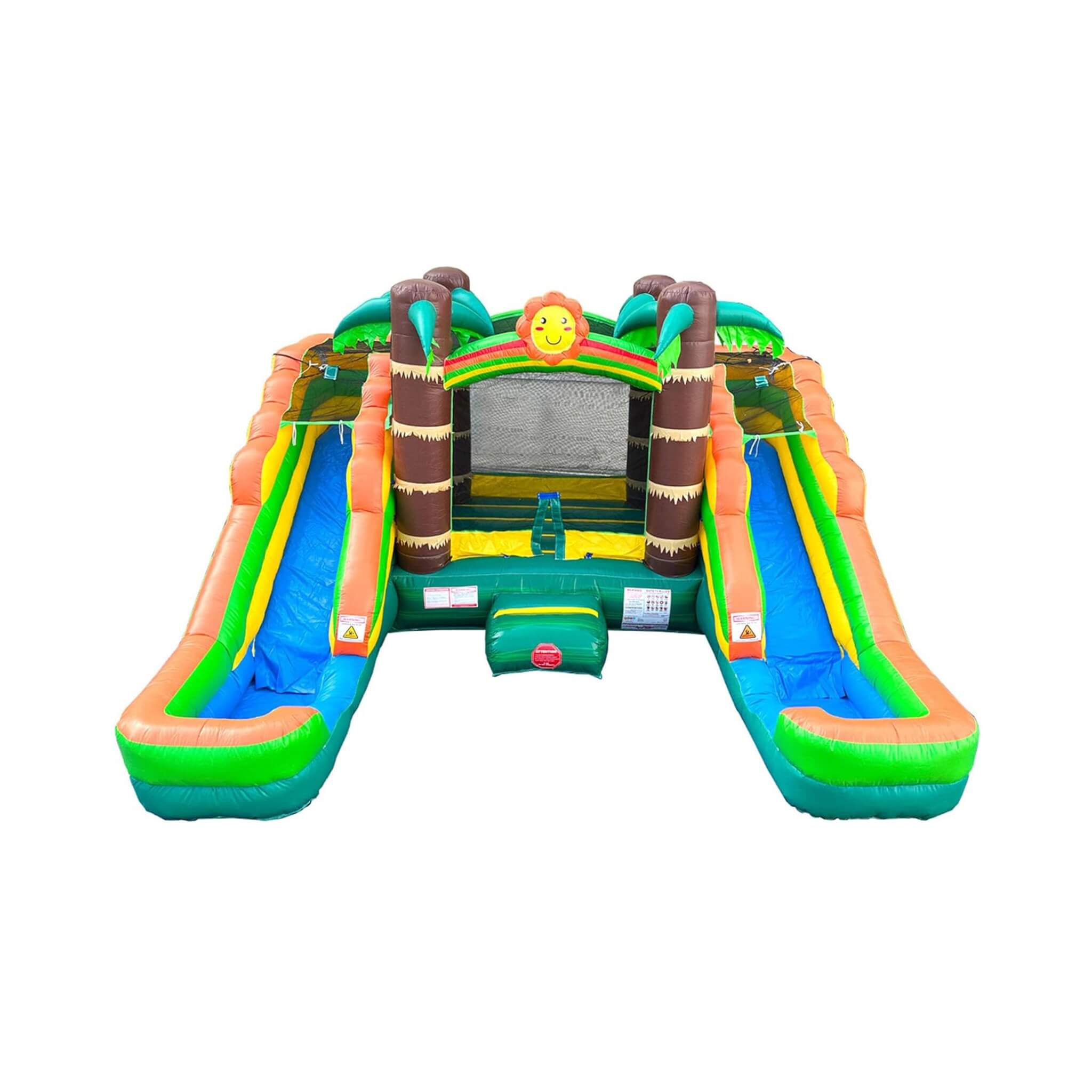16FT Tropical Bounce House Combo With Double Water Slides (SAK92508) – SAKSBY WHOLESALE, view 9