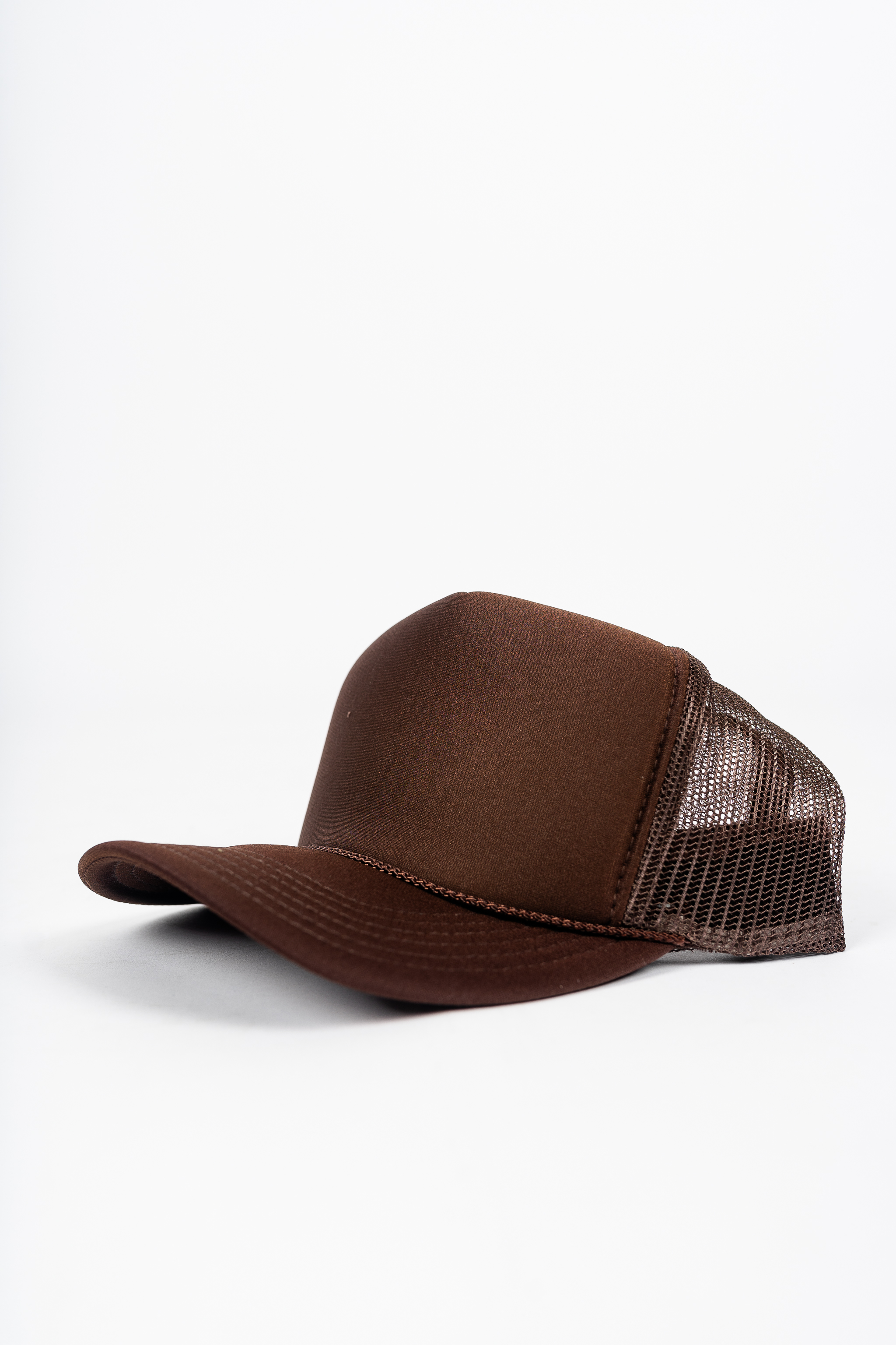 Superline Trucker Hat — Superline branding close-up