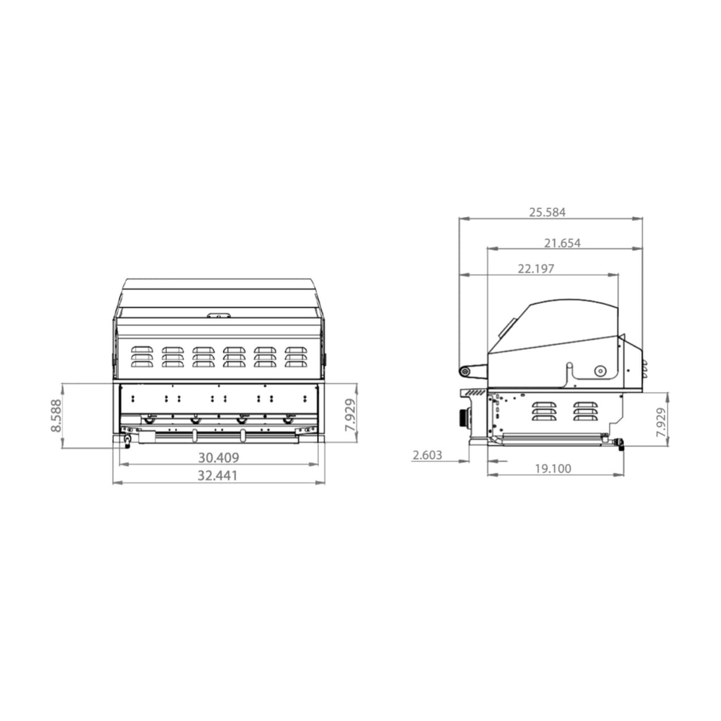 TrueFlame E-Series Stainless Steel Gas Freestanding Grill With Cart [TFE25/32] (SAK96473) – SAKSBY WHOLESALE, view 11