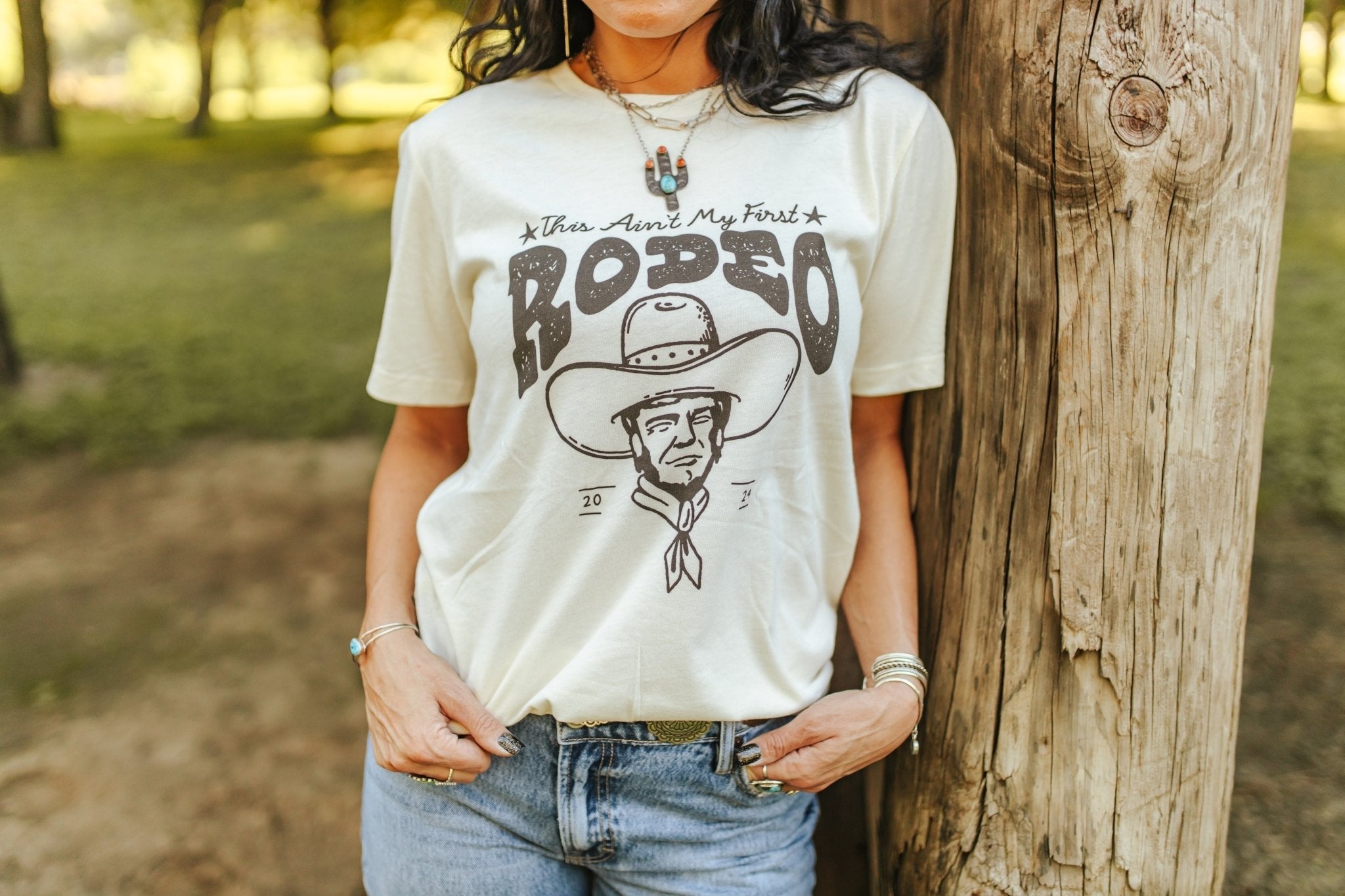 Wild Junkie Trump Ain't My First Rodeo Graphic Tee — graphic tees category context