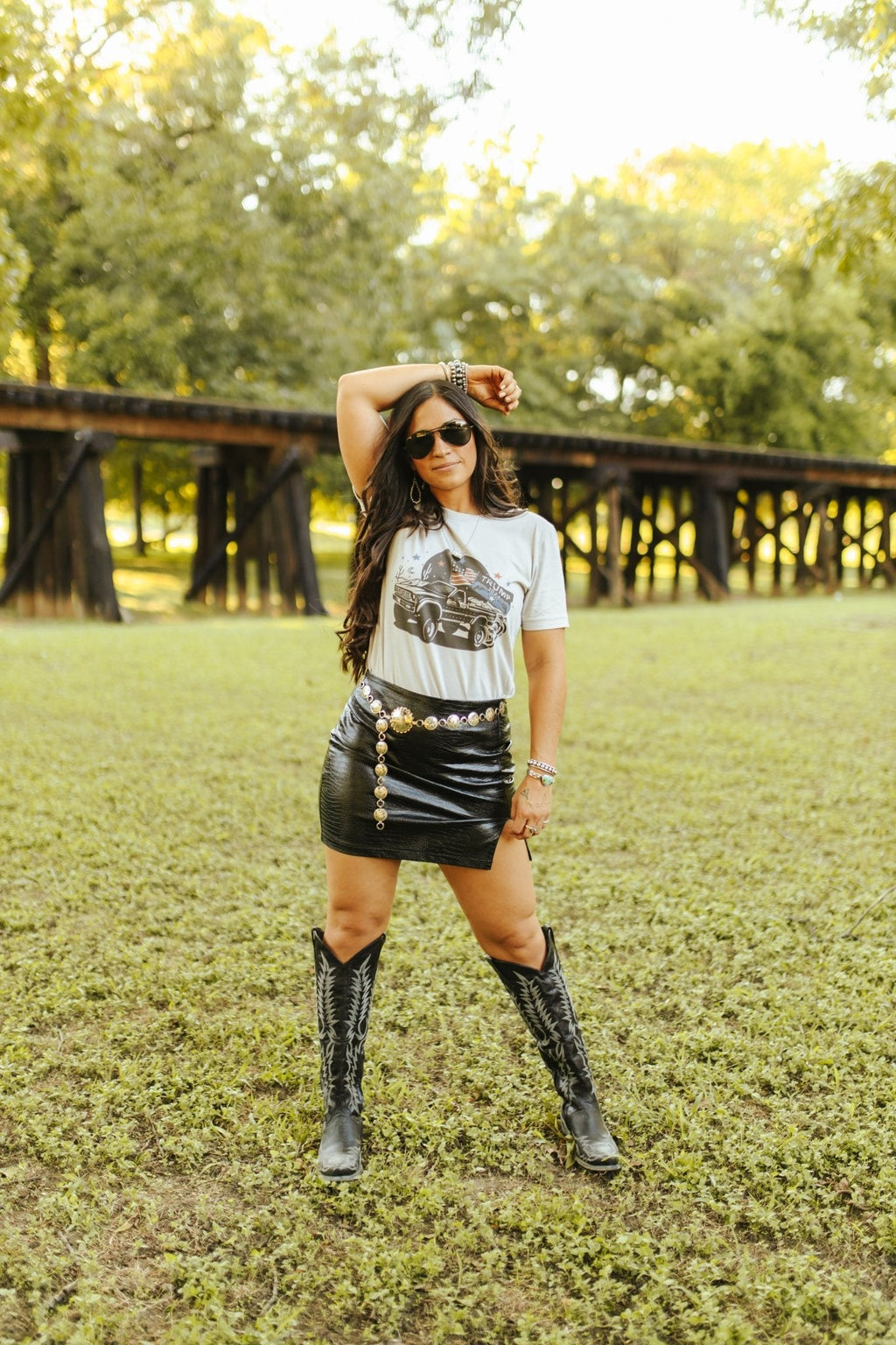 Wild Junkie Trump Truck Graphic Tee — lifestyle worn / used context