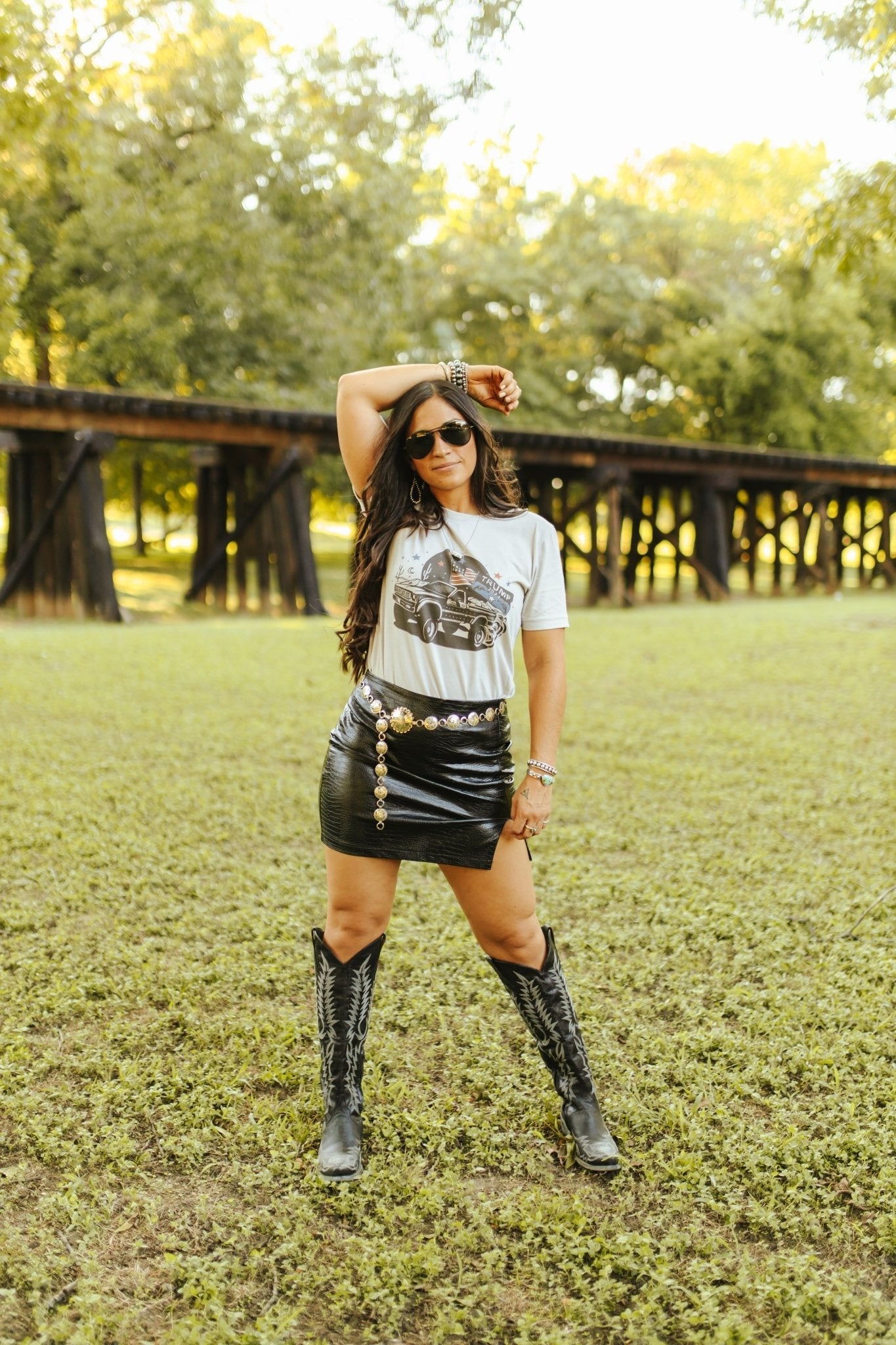 Wild Junkie Trump Truck Graphic Tee — lifestyle worn / used context