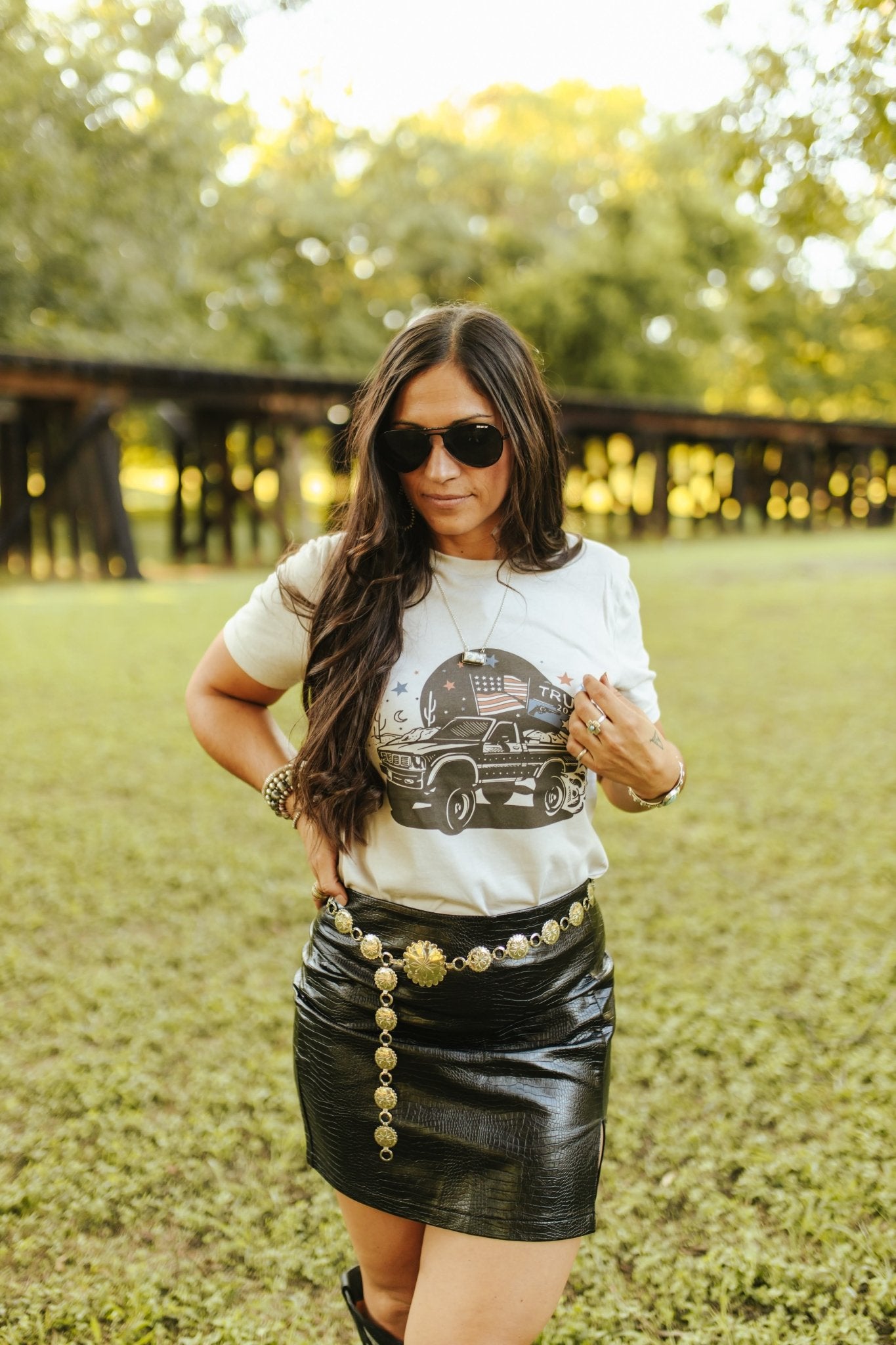 Wild Junkie Trump Truck Graphic Tee — construction detail