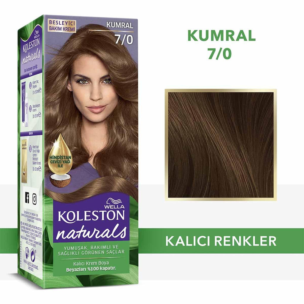 Wella Koleston Naturals Hair Color 7/0 - Rich Color & Nourishing Formula for Women and Teens | 1.7 fl oz