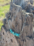 Wild Junkie Turquoise Chips Paperclip Chain Bracelet — main product shot