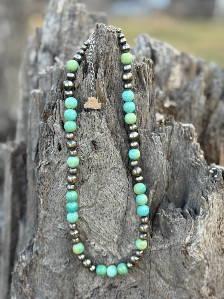 Wild Junkie Turquoise Trailblazer Beaded Necklace — main product shot
